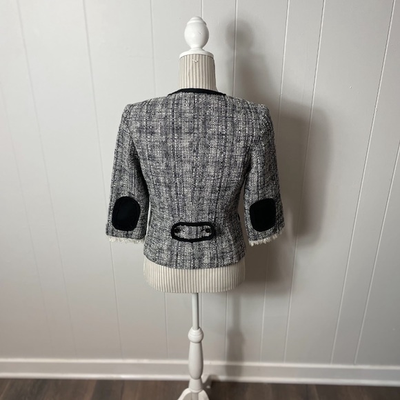 Trina Turk Weaved Black and White Jacket - Picture 2 of 6